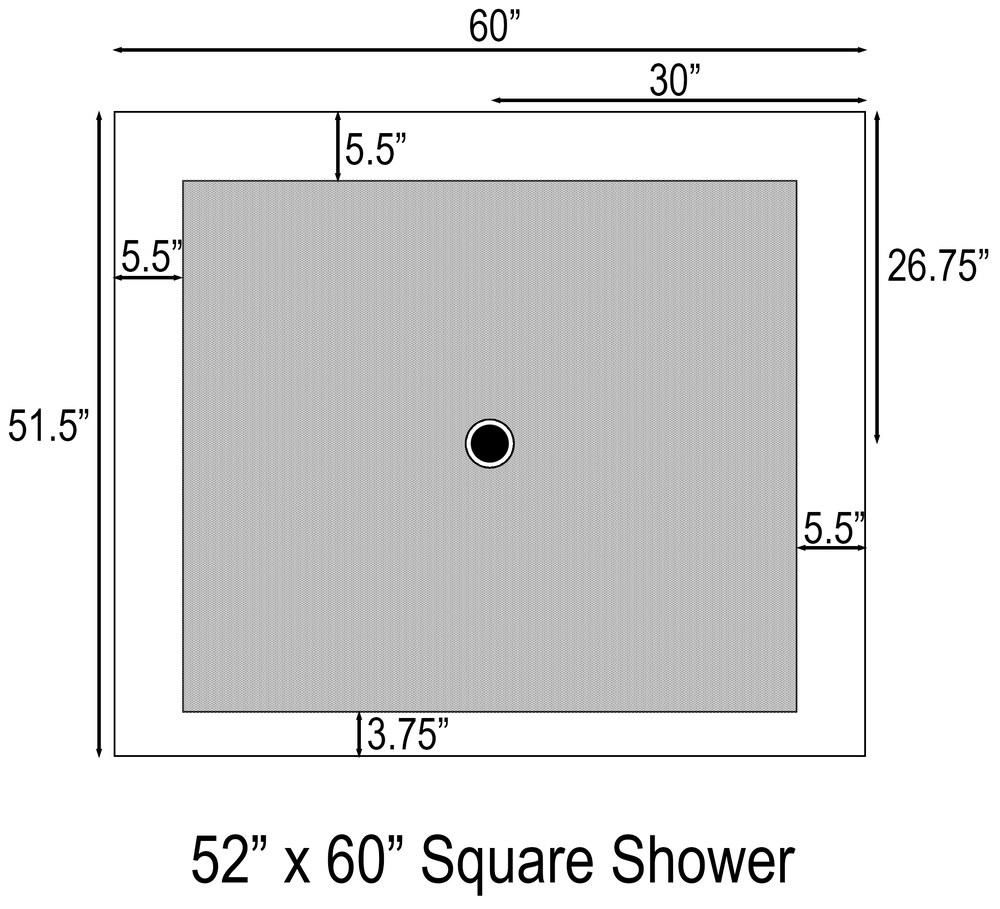52x60 shower drawing