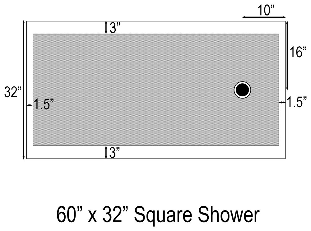60x32 shower drawing