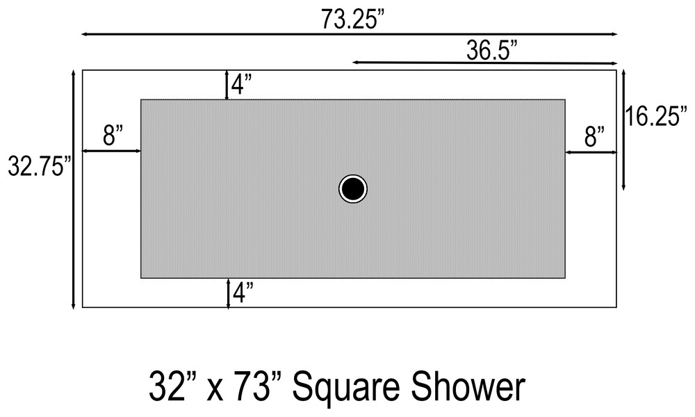 73x32 shower drawing