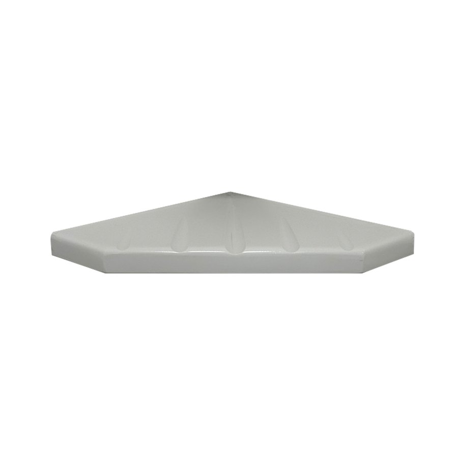 Small triangular cultured marble corner shelf