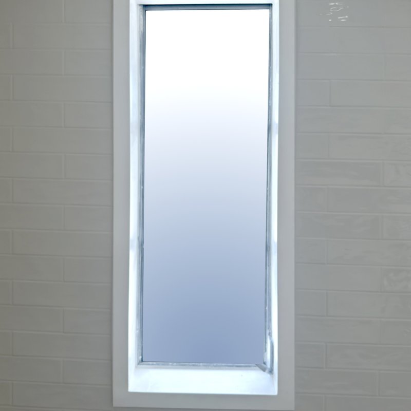 Cultured marble windowsill kit in a tiled shower wall