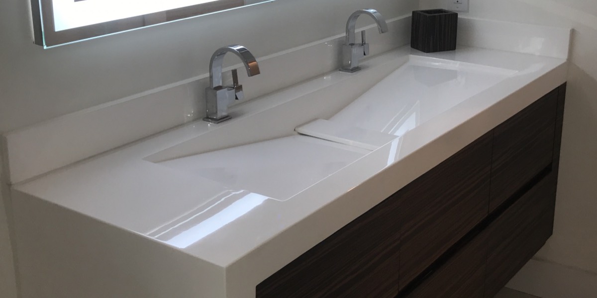 Cultured marble vanity